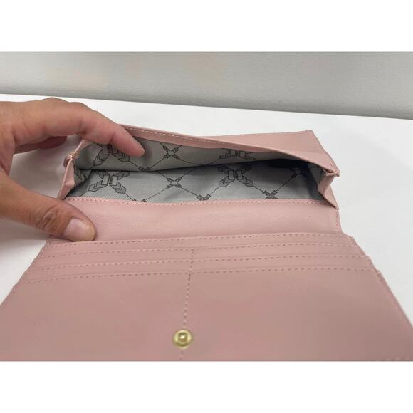 Aimee Kestenberg Blush Pink Vegan Leather Marietta Bifold Wallet Gold Hardware - Picture 5 of 7